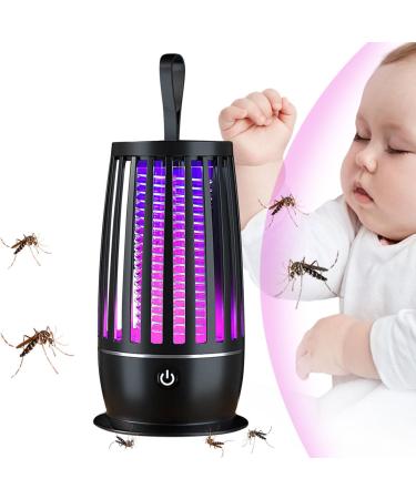Fly Trap Lamp Flexible and Harmless Fly Killer | Zapper Indoor Electronic Rechargeable Fly Control Light Trap for Virtcooy Black Chargement USB