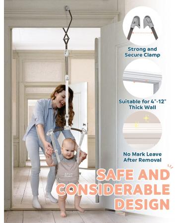Infant Master Baby Doorway Jumper: Adjustable Strap, Soft Bouncer with Seat Bag - Grey - Buy Online on SooperMarket.com