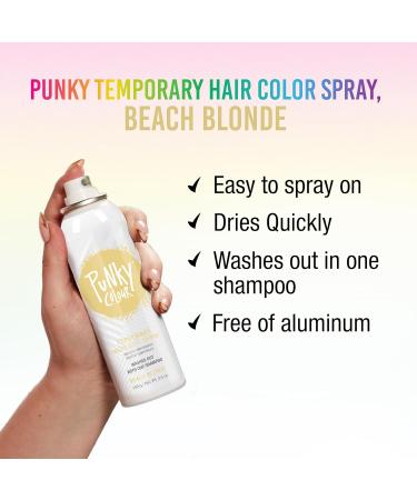 Punky Temporary Hair Highlight Spray Beach Blonde 3.5 oz 1-Pack 3.5 Ounce (Pack of 1) Beach Blonde - Buy Online on SooperMarket.com