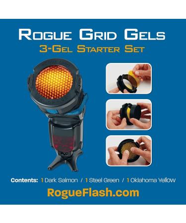 Rogue 3-in-1 Flash Grid System with 3-Gel Set Black | Versatile Lighting Modifier - Buy Online on SooperMarket.com