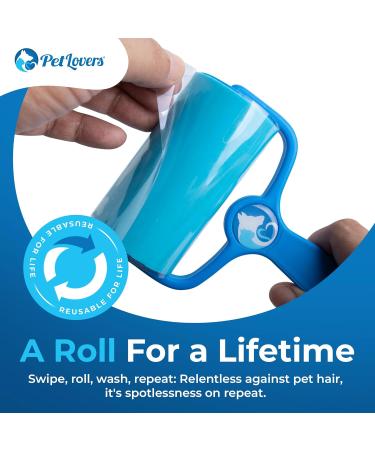 Petlovers Ezroll Reusable Lint Roller - Lifelong Adhesive Multi-Purpose Dust & Lint Remover for Clothing Upholstery & Cars - Sustainable & Washable - Buy Online on SooperMarket.com