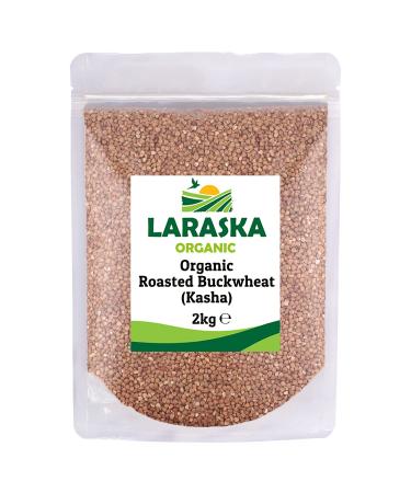 Organic Roasted Buckwheat (Kasha) 2kg | by LARASKA %100 Premium Product - Certified Organic - Sealed Bag