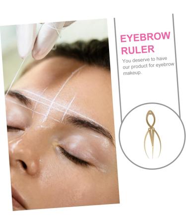 Hemoton 1pc Eyebrow Positioning Ruler Brow Mapping with Ruler Eyebrow Ruler Printable Appliance Gold Alloy 16.5x5.4cm Golden - Buy Online on SooperMarket.com