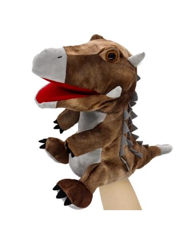 lilizzhoumax Simulation Ankylosaurus Dinosaur Hand Puppet Plush Toy Stuffed Animal Plush Dinosaur Cute Role-Playing Child Interactive Early Education Toys Home Decoration Gift for Kids