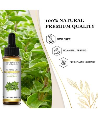 EUQEE Marjoram Essential Oil 10ml Pure Natural Marjoram Oils Aromatherapy Essential Oils for Diffusers for Home Relax Humidifiers Marjoram 10.00 ml (Pack of 1) - Buy Online on SooperMarket.com