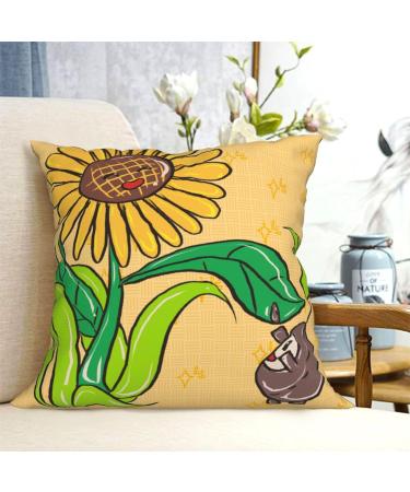 YYHHAOFA Sunflower Seeds and Sunflowers Picture Universal Pillowcase for All Seasons 12"x12" : Soft and Comfortable Suitable for car Sofa Black 12" x 12" - Buy Online on SooperMarket.com