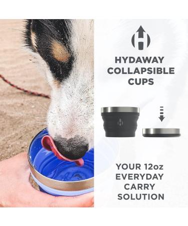 Hydaway Collapsible Bowl Set | 2-Pack | Jet Black - Space-Saving, Travel-Friendly Design - Buy Online on SooperMarket.com