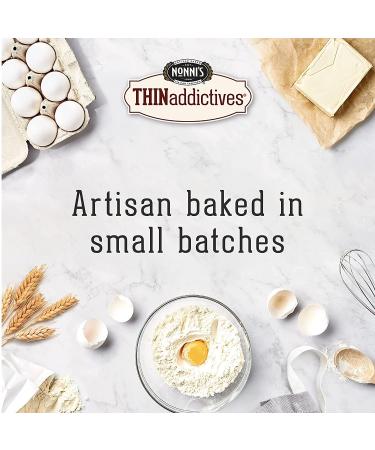 THINaddictives Variety 6 Pack - Almond Thin Cookies - Biscotti Italian Cookies - Sweet & Crunchy - 6 Flavors - 18 Cookies Per Box - Individually Wrapped - Kosher - 4.4 oz - Buy Online on SooperMarket.com