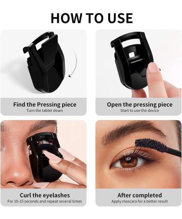 Pink Eyelash Curler with Silicone Pad - Perfect Curl in 5 Seconds | Portable Makeup Tool & Ideal Gifts for Women - Buy Online on SooperMarket.com