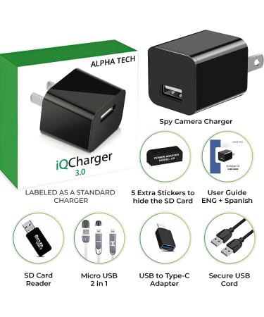 Spy Camera Charger - Premium HD 1080P Mini Hidden Camera - USB Nanny Cam - Surveillance Camera for Spying - Buy Online on SooperMarket.com