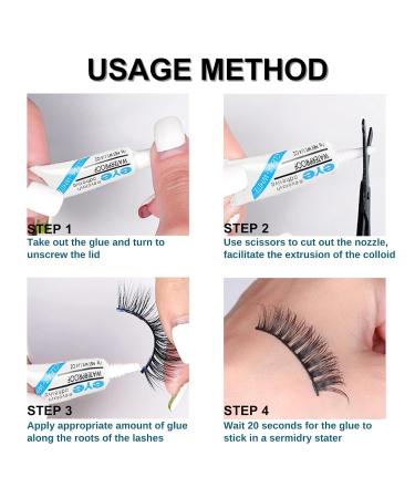 Clear Eyelash Glue Duo | 4g x 2 | Fast Drying & Waterproof | Strong Bonding | Includes Tweezer | Long-Lasting Extensions | Eyelash Extension Kit - Buy Online on SooperMarket.com
