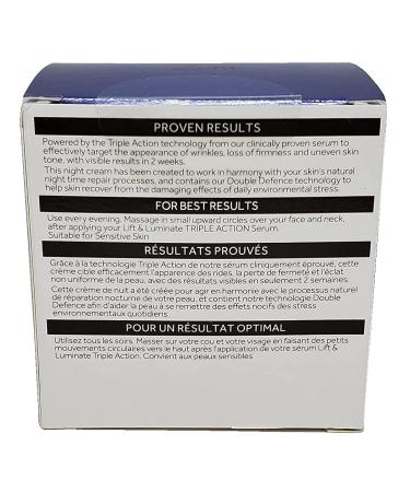Boots No7 Lift & Luminate Night Cream 1.6 Fl Oz - Anti-Aging Skincare - Buy Online on SooperMarket.com