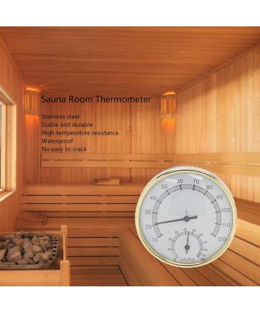 Premium Stainless Steel Sauna Thermometer & Hygrometer - Wall-Mounted Sauna Oven Accessories with Clear Scale for Optimal Sauna Experience - Buy Online on SooperMarket.com