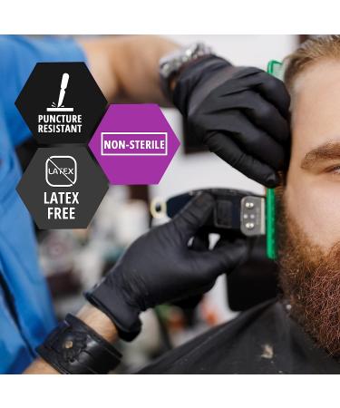 Med Pride Black Nitrile Exam Gloves - 4 Mil Thickness - Pack of 50 Medium Gloves - Latex/Powder-Free for Surgical, Doctors, Hospital & Home Use - Buy Online on SooperMarket.com