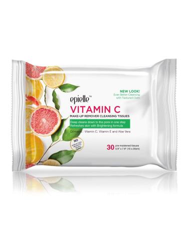 Epielle Make-Up Remover Cloths 30ct 6 Pack - Cleanse Dirt, Oil, Makeup & Mascara. Watermelon, Cucumber, Vitamin C - Beauty Gifts - Buy Online on SooperMarket.com