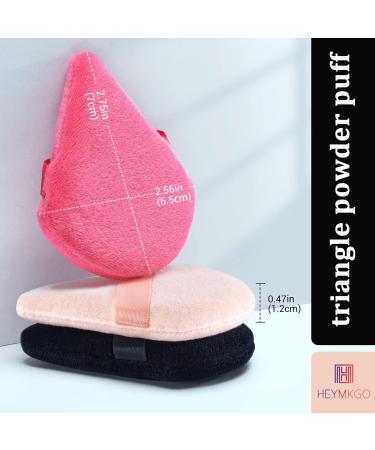 Velvet Triangle Powder Puffs Set - Reusable Makeup Sponge for Foundation, Powder, and Concealer - 4pcs Black White Applicator Kit - Buy Online on SooperMarket.com