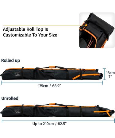 Ski Bag & Boot Bag Combo for Air Travel - Orange Sukoa Ski Luggage Set for Snow Gear & Accessories - Buy Online on SooperMarket.com