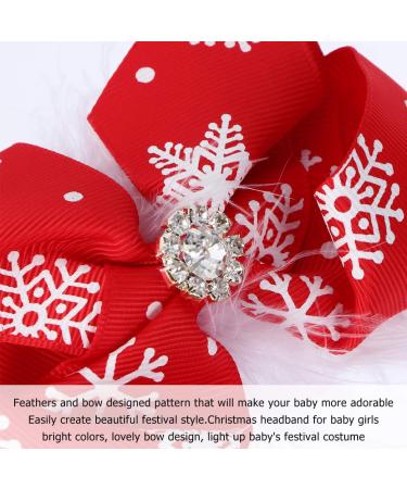 FRCOLOR 2pcs Christmas Baby Girl Headbands - Snowflake Bow-knot Hair Accessories for Infants and Toddlers - Buy Online on SooperMarket.com