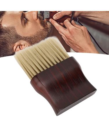 Barber Neck Duster Brush for Hair Cutting Professional Neck Cleaning Brush with Solid Wood Handle and Soft Bristles Flat Shape Barber Brush for Cleaning Broken Hair Left on Neck Clothes