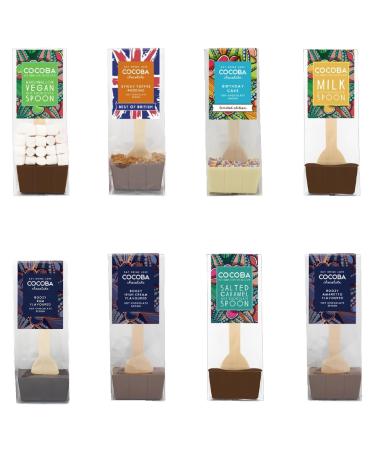 Cocoba Chocolate Pick N Mix - Choose From 8 Flavours | Boozy-Amaretto Sticky Toffee Pudding Milk Hot Chocolate Boozy-Irish Cream Birthday Cake Boozy Rum - Pack of 3 1 Count (Pack of 3)
