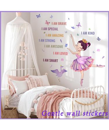 Ballet Butterfly Girl Wall Stickers - Inspiring Bedroom Decor for Girls - Buy Online on SooperMarket.com