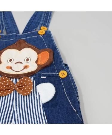 KIDSCOOL SPACE Baby Girl Jean Overalls with 3D Bunny, Toddler Denim Outfit, Blue 6-12 Months - Buy Online on SooperMarket.com