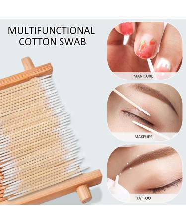 Double-Ended Cotton Swabs - 400 Count | Pointed Shape, Safety Ear Cleaning | Ideal for Beauty, Skin Care - Buy Online on SooperMarket.com