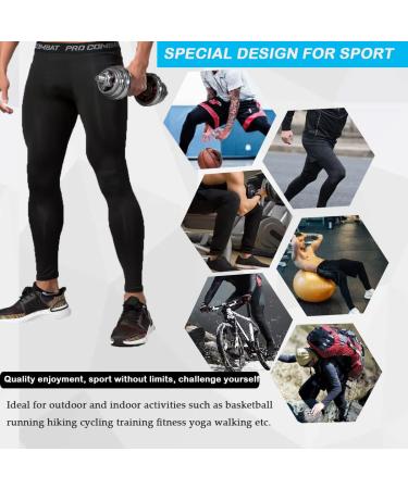 Buy SMATSTYLE Men's Compression Pants - Sport Leggings Breathable Baselayer Trousers for Fitness Running & Basketball - Pure Black - Buy Online on SooperMarket.com