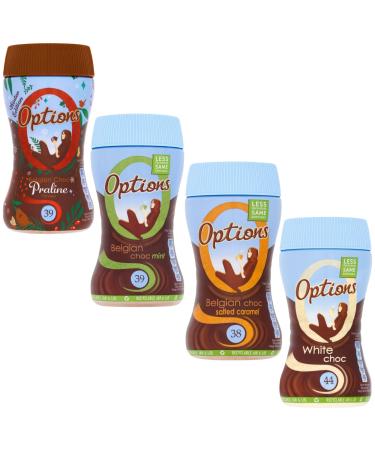 Hot Chocolate Variety Bundle Consisting of Options Hazelnut Praline 220g Mint Chocolate 220g Salted Caramel 220g & White Chocolate 220g (4 Pack)