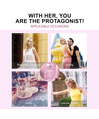 Pheromones Perfumes for Women Pheromone Perfume Women The Original Pheromone Infused Essential Oil Perfume Cologne Perfume Long Lasting Mini Travel Perfume Perfume De Mujer (Pink Rose 50ml) - Buy Online on SooperMarket.com