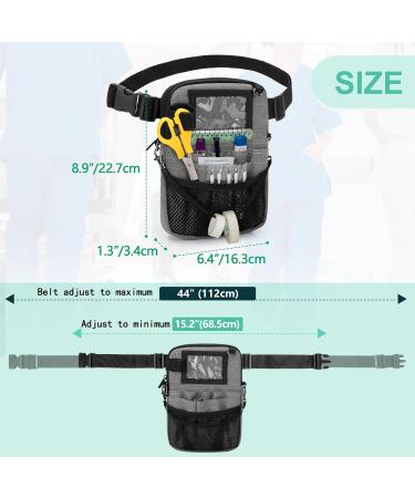 Trunab Nurse Fanny Pack with Tape Holder and Multiple Compartments Vet Nurse Pouch with Adjustable Waist Strap Utility Nurse Waist Bag for Stethoscopes Scissors and Other Medical Supplies Grey - Buy Online on SooperMarket.com