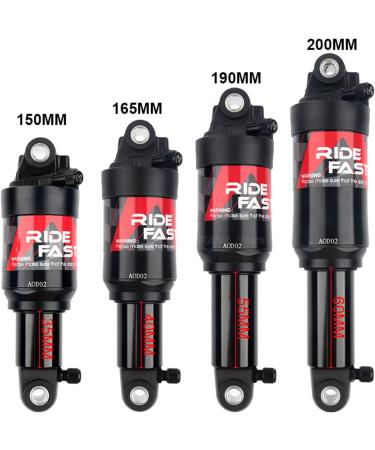 JFOYH Air Shock Absorber for MTB/E-Bike/Scooters - Adjustable Damping Rear Shocks | 150mm Eye to Eye Length | 35mm Travel - Buy Online on SooperMarket.com