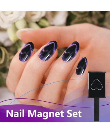 Manicure Tool | Nail Tool Set for Manicure | Portable Cat Eye Gel Nail Polish Magnet Wand for Beginners Girls Women Manicurists - Buy Online on SooperMarket.com