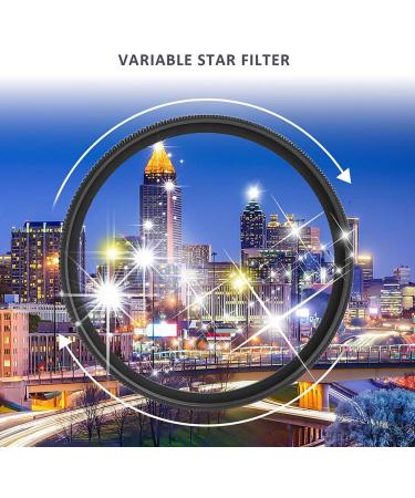 58mm Star Filter GREEN.L 2nd Gen Slim Variable Starburst Filter - 4/6/8 Points + Cleaning Cloth & 2 Slot Filter Pouch - Buy Online on SooperMarket.com