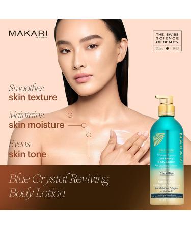 Buy Makari Blue Invigorating Crystal Body Lotion 16.8 OZ - Brightening & Moisturizing Cream with Natural Glutathione for Youthful Radiant Skin - International Shipping Available - Buy Online on SooperMarket.com