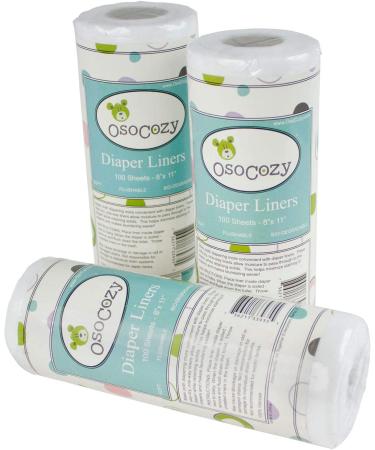 OsoCozy Flushable Diaper Liners 3 Pack - Convenient & Gentle Cloth Diaper Liners - Buy Online on SooperMarket.com