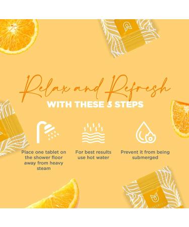 Fresh Faze Citrus Shower Steamer - Self Care Aromatherapy Gift for Women - Organic Essential Oil Shower Bombs - 15 Tablets Citrus Scent - Buy Online on SooperMarket.com