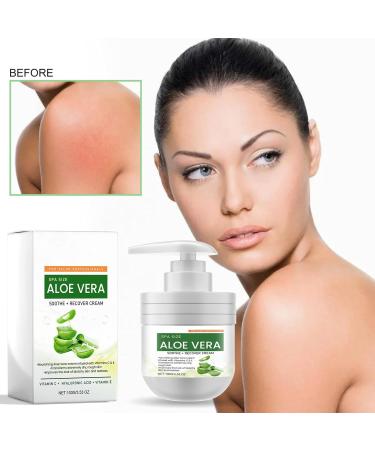 Skin Recovery Cream - Aloe After Sun Repair 100g (2pcs) | Hydrating Nourishing Lightweight Formula for Sunburn Relief & Dull Skin Repair - Buy Online on SooperMarket.com