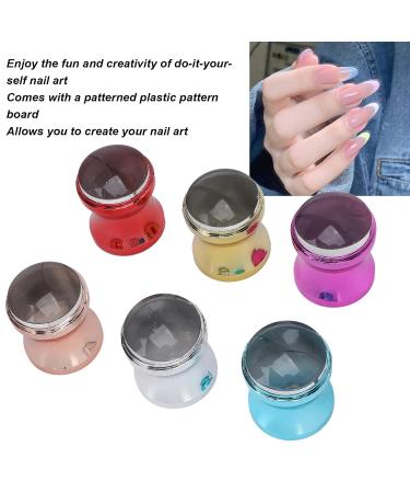 Nail Art Stamping Plate Set - Clear Silicone Stamper & Stencils for Perfect Nail Designs | 3D Nail Art Supplies - Buy Online on SooperMarket.com