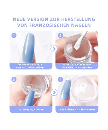 Clear Jelly Nail Art Stamp | Double-End Silicone Tools & 3 Rollers | Stamped Nail Art Essentials - Buy Online on SooperMarket.com