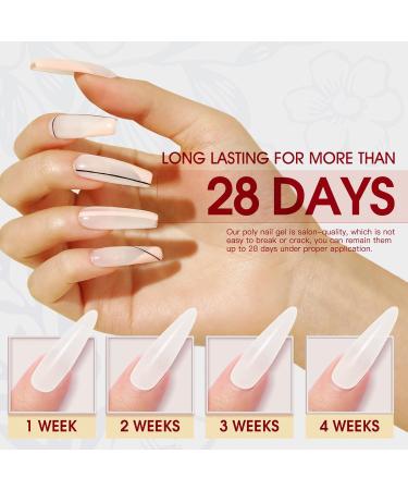 Rosalind Geln gel Starter Set - White Poly Nail Extension Gel 60ml with Brush & Tips - DIY Manicure at Home - Buy Online on SooperMarket.com