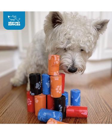 Best Pet Supplies Dog Poop Bags - 150 Leak Proof and Tear Resistant Bags for Outdoor Cleanup - Thick Plastic, Assorted Colors - Buy Online on SooperMarket.com