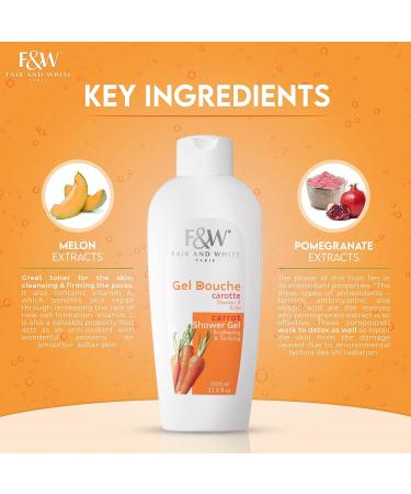 FAIR & WHITE Original Carrot Tonifying Body Wash 1000ml - 33.8 fl.oz. | Pack of 1 - Buy Online on SooperMarket.com