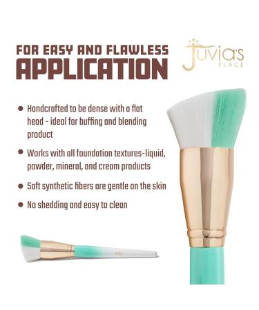Juvia's Place I Am Magic 102 Flat Top Foundation Brush - Flawless Makeup Blending Tool for Face & Body | Soft Dense Full Coverage Brush for Liquid Powder Cream & Blush - Travel Friendly - Buy Online on SooperMarket.com