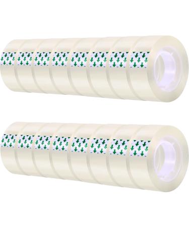 16 Pack Transparent Tape Clear Tape Each Roll 3/4 x 1200 Inches for Office Home School