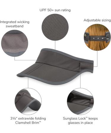 Sunday Afternoons Aero Visor - Black/Gray Slate | Ultimate Sun Protection for Outdoor Adventures - Buy Online on SooperMarket.com