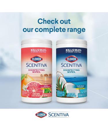 Clorox Scentiva Cleaning Wipes | Pacific Breeze & Coconut Scent | 75 Count - Buy Online on SooperMarket.com