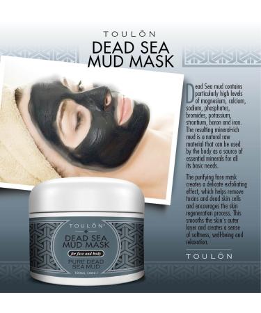 TOULON Best Mud Mask - Dead Sea Exfoliating Facial Mask | Blackhead Remover & Acne Treatment for All Skin Types - Buy Online on SooperMarket.com