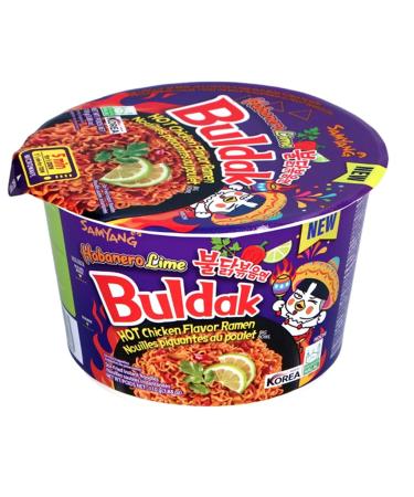 Samyang Buldak Noodles Hot Chicken Flavour Ramen Habanero Lime Big Bowl Cup 110g