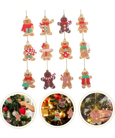 HOMSFOU 24 Pcs Gingerbread Man Ornament Xmas Gingerbread Man Figurine Gingerbread Ornaments Holiday Gingerbread Man Christmas Tree Ornaments Christmas Party Decoration Pvc Gift Household As Shownx2pcs 8X5.5CMx2pcs - Buy Online on SooperMarket.com